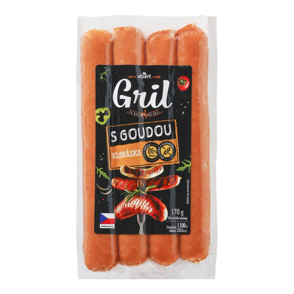 Náhled kategorie grilovací klobásy se sýrem